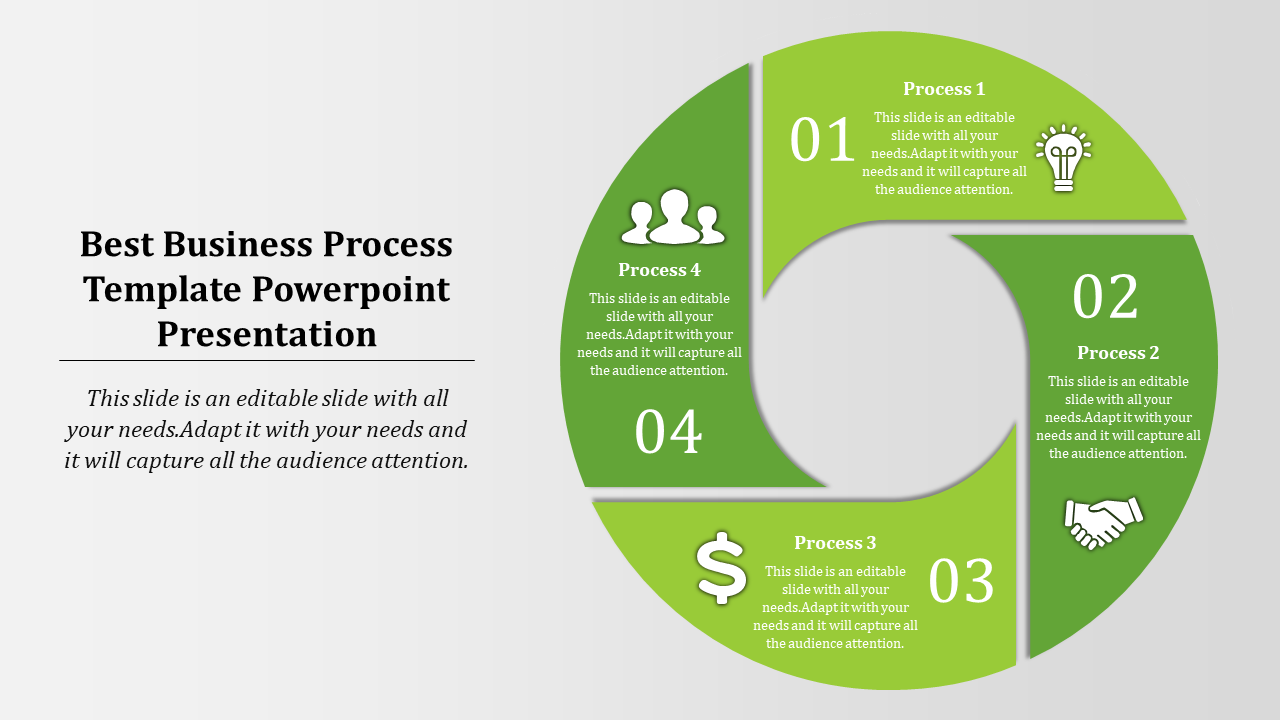 Circular Business Process Template PowerPoint Presentation